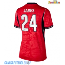 Camisa de time de futebol Inglaterra Reece James #24 Replicas 2º Equipamento Feminina Mundo 2026 Manga Curta